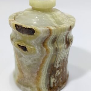 Beautiful Small Marble Jar Tall Height=4inch Width=3inch