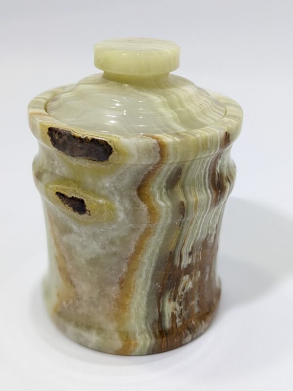 Beautiful Small Marble Jar Tall Height=4inch Width=3inch