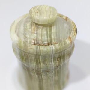 Beautiful Small Marble Jar Tall Height=4inch Width=3inch