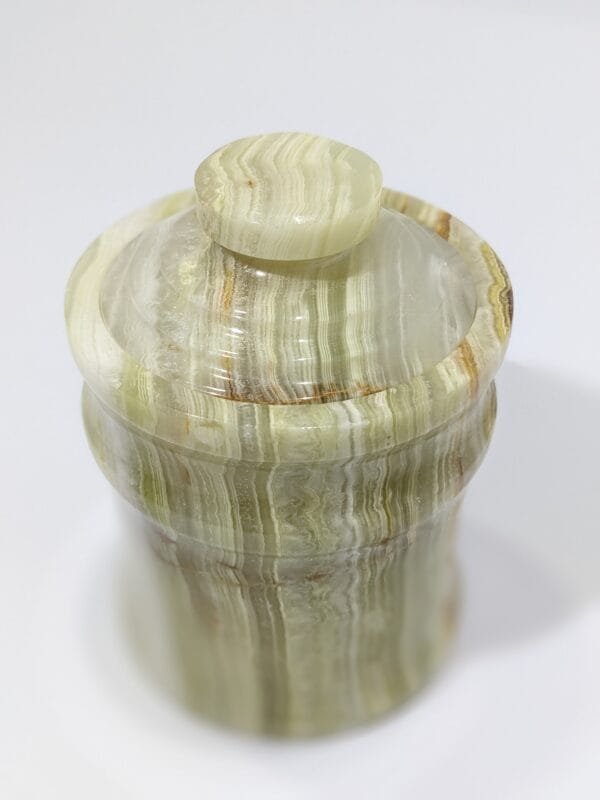 Beautiful Small Marble Jar Tall Height=4inch Width=3inch