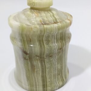 Beautiful Small Marble Jar Tall Height=4inch Width=3inch