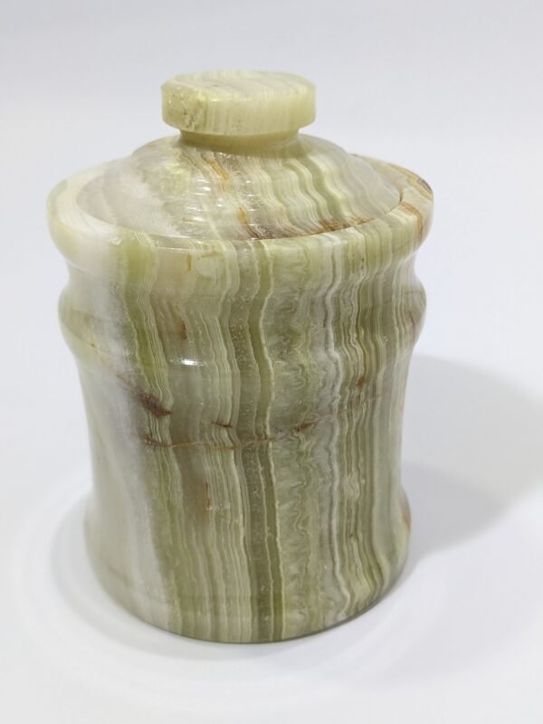 Beautiful Small Marble Jar Tall Height=4inch Width=3inch