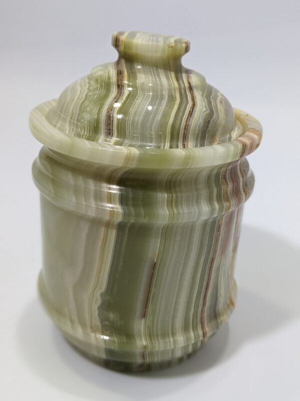 Stylish Onyx Marble Medium Candy Jar Height=5 inches Width=3.5 inches