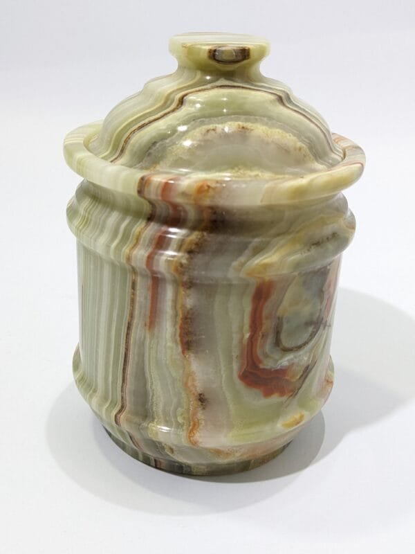 Stylish Onyx Marble Medium Candy Jar Height=5 inches Width=3.5 inches