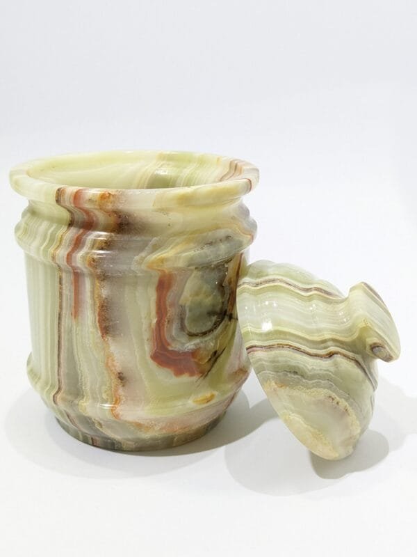 Stylish Onyx Marble Medium Candy Jar Height=5 inches Width=3.5 inches