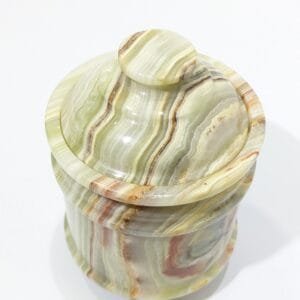 Stylish Onyx Marble Medium Candy Jar Height=5 inches Width=3.5 inches
