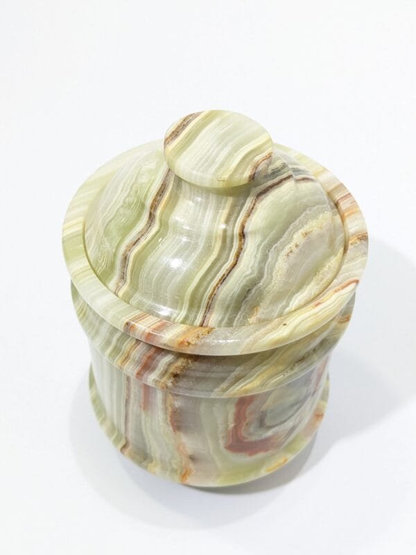 Stylish Onyx Marble Medium Candy Jar Height=5 inches Width=3.5 inches