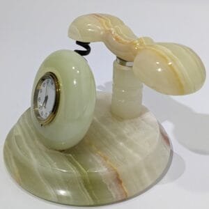 Onyx Marble Telephone Decorative Art Piece Height=5 inches Width=5 inches