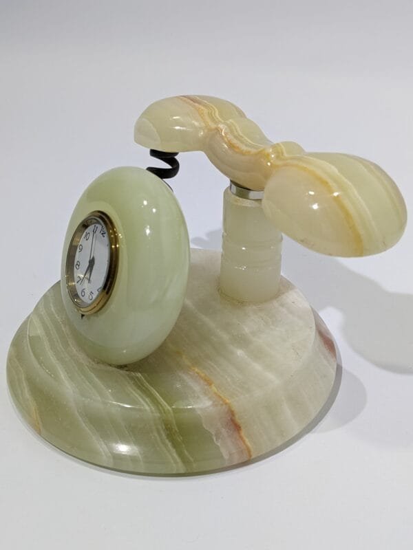 onyx marble telephone decorative art set 3