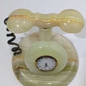 Onyx Marble Telephone Decorative Art Piece Height=5 inches Width=5 inches