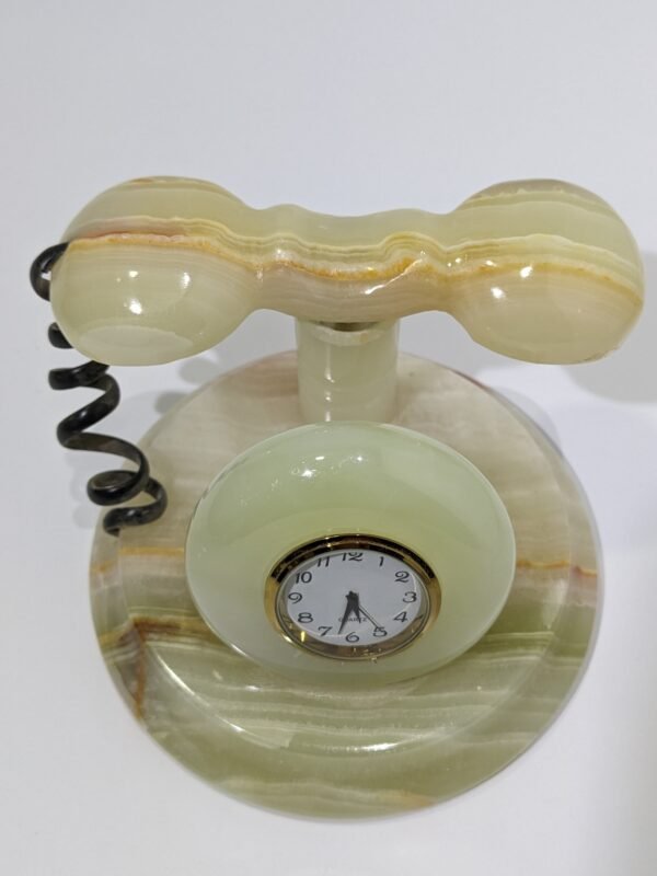 onyx marble telephone decorative art set 2
