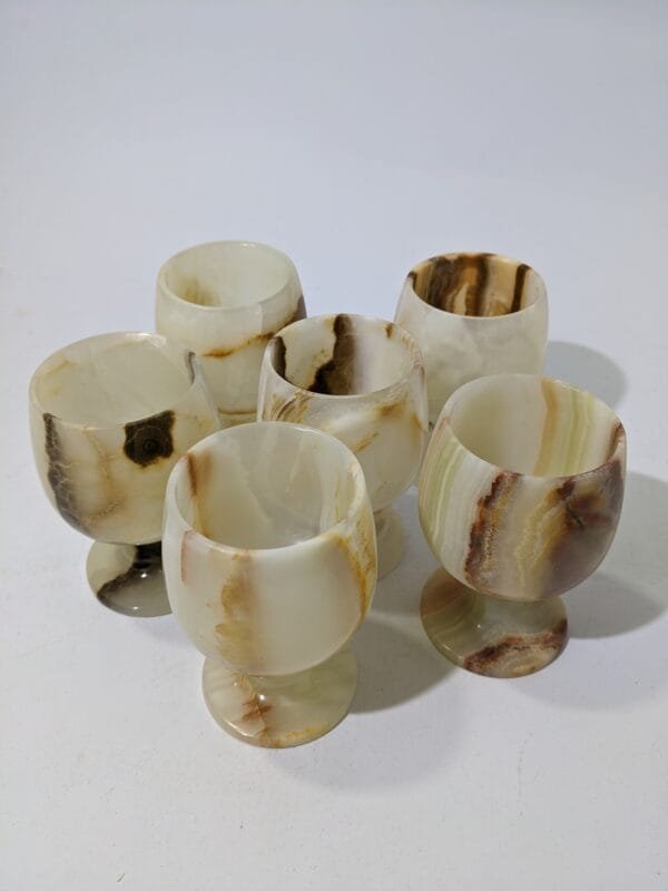 Marble Vine Glass 6 Pc Set