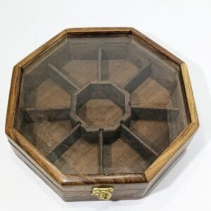 Handcrafted Wooden Octa Storage Box