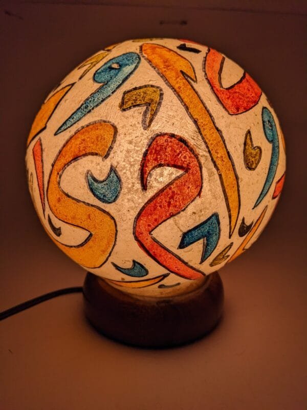 Camel Skin Lamp round