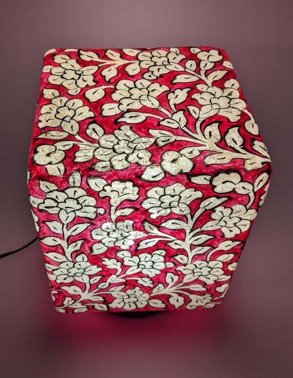 Hand-painted camel skin lamp, 100% Handmade.