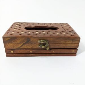 wooden tissue box