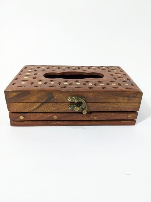 wooden tissue box
