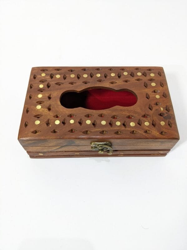 wooden tissue box
