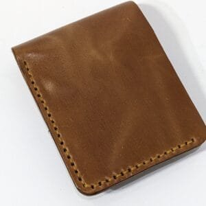 Handmade leather wallet brown