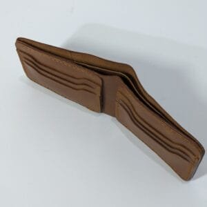Handmade leather wallet brown