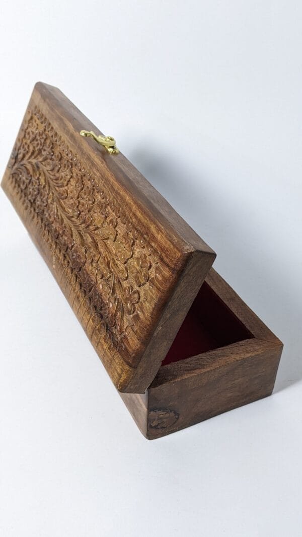 wooden jewellery box rectangular