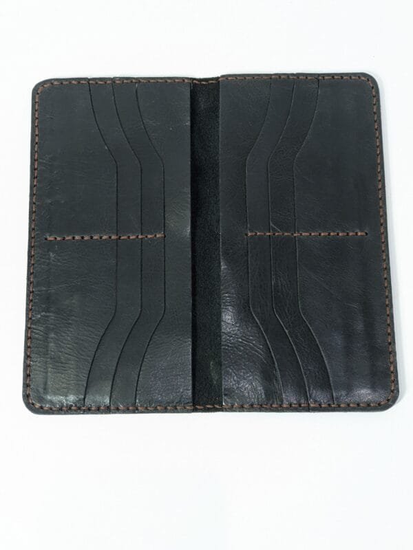 handmade leather long wallet