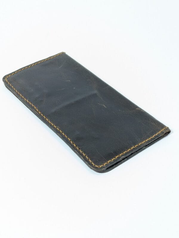 handmade leather long wallet