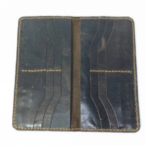 handmade leather long wallet