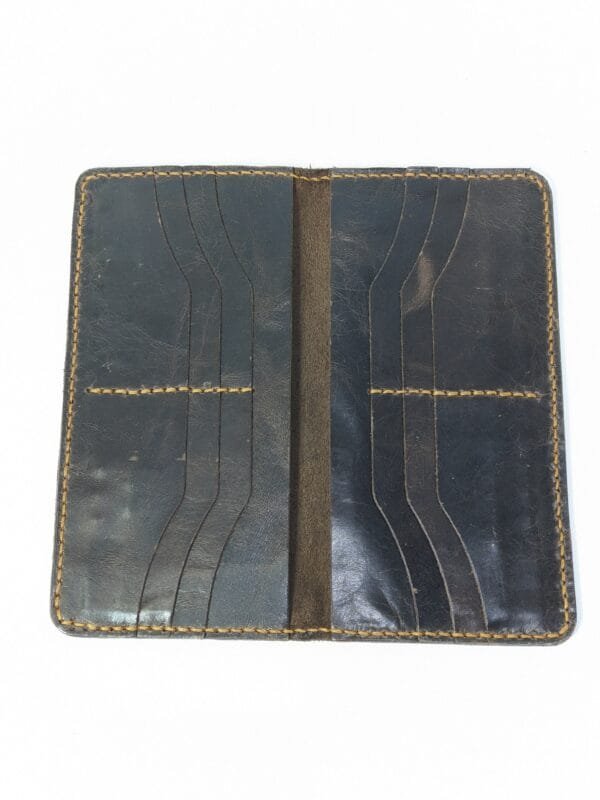 handmade leather long wallet