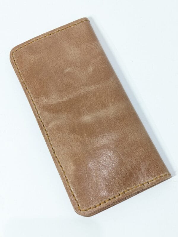 handmade leather long wallet