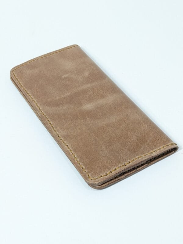 handmade leather long wallet