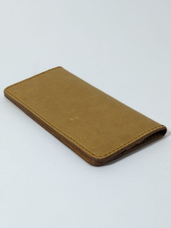 handmade leather long wallet