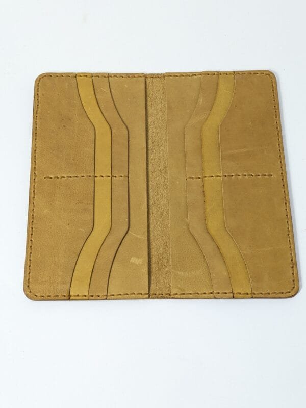 handmade leather long wallet