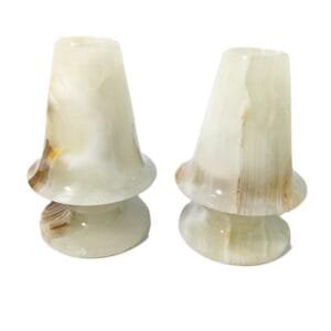 marble lamps pair