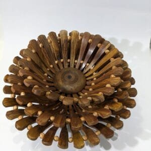 wooden fruit baskets set 3 pc