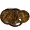 wooden round plates set
